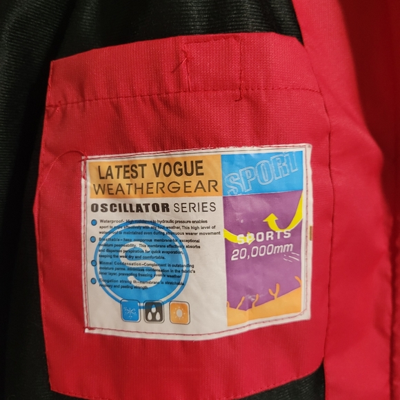 Kischers Outdoorsport WeatherGear Jacket Coat Weather Proof S Red NWOT - Picture 12 of 16